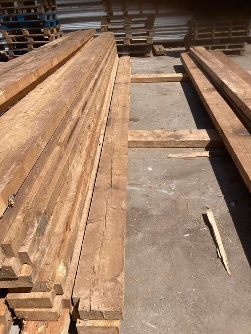 Gordingen, hard hout, aluminium schuifdeur, Doe-het-zelf en Verbouw, Hout en Planken, Zo goed als nieuw, Balk, Vuren, 300 cm of meer