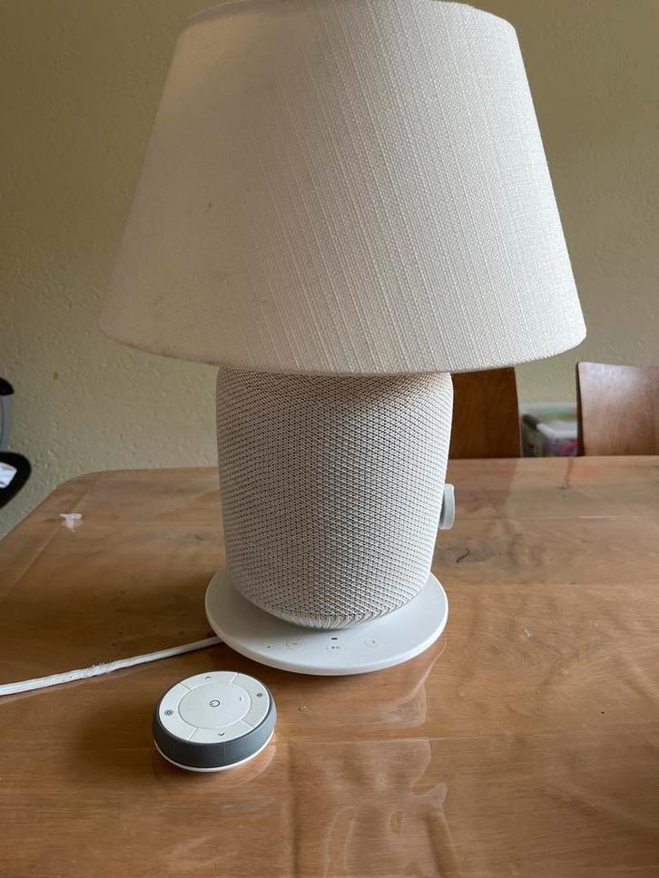 IKEA Symfonisk Sonos Lamp met Trådfri gateway en afbdiening, Huis en Inrichting, Lampen | Vloerlampen, Gebruikt, Minder dan 100 cm