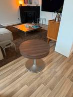 RVS & Houten Bijzettafel - Massief en Stijlvol, Huis en Inrichting, Tafels | Bijzettafels, Minder dan 55 cm, Rond, Zo goed als nieuw