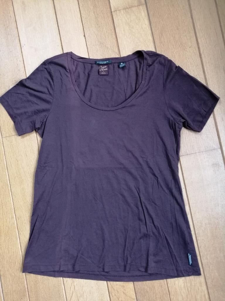 MAISON SCOTCH t- shirt aubergine paars maat 4 maat L, Kleding | Dames, Maat 38/40 (M), Paars, Zo goed als nieuw, Korte mouw