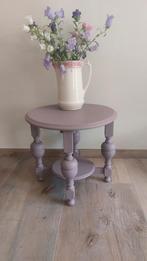 Vintage , brocante bijzet / planten tafeltje, Minder dan 55 cm, Gebruikt, Rond, Ophalen of Verzenden
