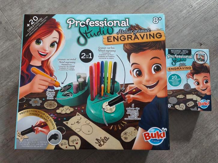 Buki Professional Studio Graveren set + aanvulling! Nieuw, Kinderen en Baby's, Speelgoed | Educatief en Creatief, Nieuw, Knutselen