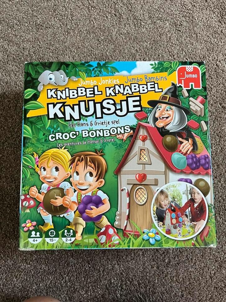 Knibbel knabbel knuisje spel van Jumbo, Hobby en Vrije tijd, Gezelschapsspellen | Bordspellen, Zo goed als nieuw, Drie of vier spelers
