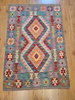 Handgeweven oosterse wollen kelim 121x83, Info@SlatsAntiek.nl, Crème, 100 tot 150 cm, Vof Slats Antiek