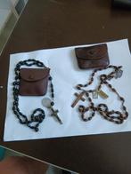 Antieke Rozenkrans met Munt & Etui, Ophalen of Verzenden