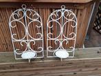 2 mooie brocante wand kaarsen houders, Ophalen, Gebruikt