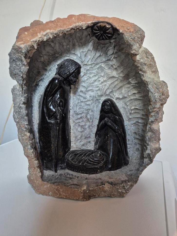 Kerststal Natuursteen - A. Makopa - Uniek!, Diversen, Kerst, Gebruikt, Ophalen