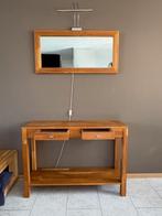 Sidetable met spiegel en lampje, sidetable is een opknapper, Huis en Inrichting, Tafels | Sidetables, Ophalen, Gebruikt, 100 tot 150 cm