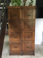 Grote antiek eiken Dubbele notariskast / antieke archiefkast, Antiek en Kunst, Ophalen