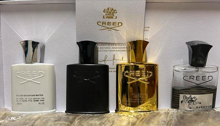 Creed Parfum Set - 4 Stuks, Sieraden, Tassen en Uiterlijk, Uiterlijk | Parfum, Zo goed als nieuw, Ophalen of Verzenden