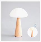 Nieuwe sfeervolle 30 cm usb mushroom paddestoel lamp teak, Huis en Inrichting, Ophalen of Verzenden, Nieuw, Hout, Minder dan 50 cm