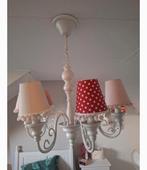 Witte hanglamp met gekleurde kapjes, Ophalen of Verzenden, Metaal, Kinderkamer, Minder dan 50 cm