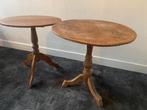 1 landelijk bijzettafeltje, Huis en Inrichting, Tafels | Bijzettafels, Rond, 55 tot 75 cm, Hout, Ophalen