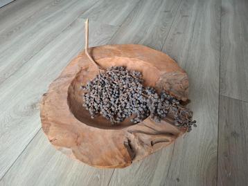 Te koop aangeboden leuke decoratieschaal incl. dadeltak beschikbaar voor biedingen