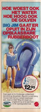Retro reclame 1979 Mattel Big Jim rubberbootje & pop, Verzamelen, Ophalen of Verzenden