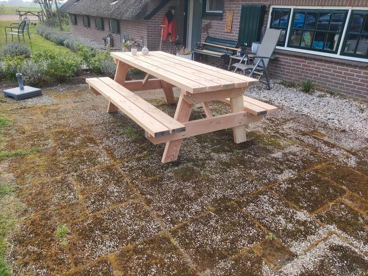 Picknicktafel Douglashout op maat  nieuw gemaakt., Tuin en Terras, Picknicktafels, Nieuw, Rechthoekig, Ophalen of Verzenden