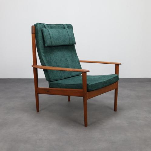 Fauteuil PJK56 Teak Grete Jalk, 1960s NIEUW gestoffeerd, Huis en Inrichting, Fauteuils, Gebruikt, Hout, Stof, 50 tot 75 cm, 75 tot 100 cm