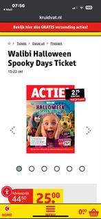 Toegangskaartje Walibi Spooky night 15, 16, 20, 21, 22 okt., Tickets en Kaartjes, Eén persoon, Ticket of Toegangskaart