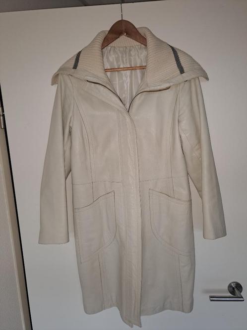 * Off-White Leren Dames Jas - Vera Pelle * Mt. 40 * ZGAN *, Kleding | Dames, Jassen | Winter, Zo goed als nieuw, Maat 38/40 (M)
