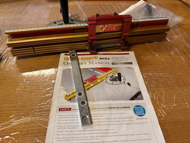Incra Miter 1000 HD freesaanslag, Doe-het-zelf en Verbouw, Gereedschap | Machine-onderdelen en Toebehoren, Gebruikt, Ophalen of Verzenden