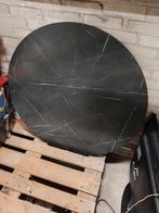 Mariedamm eettafel zwart marmer patroon 105cm doorsnede., Ophalen, Zo goed als nieuw