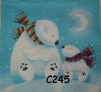 Servetten decoupage/bullet journal – ijsberen C245, Verzenden, Nieuw, Materiaal