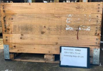 Kist bak kuubskist palletbox van hout beschikbaar voor biedingen