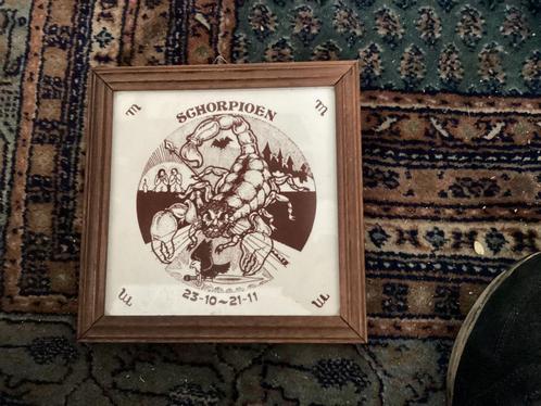 Sterrebeeld Scorpioen, tegeltje, Antiek en Kunst, Curiosa en Brocante, Ophalen
