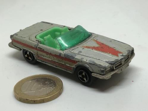 Mercedes 350 SL (W107) Zilvergrijs, Majorette, Hobby en Vrije tijd, Modelauto's | Overige schalen, Gebruikt, Auto, Ophalen of Verzenden