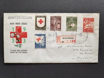 Eerstedagenvelop E14 - Rode Kruiszegels 1953 beschikbaar voor biedingen