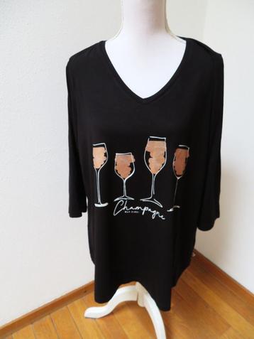 P20 ZHENZI shirt driekwart mouw zwart maat 48	 beschikbaar voor biedingen