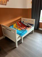 Uitschuifbaar Peuterbed met Matras, Kinderen en Baby's, Kinderkamer | Bedden, Ophalen, Gebruikt, 70 tot 85 cm, Lattenbodem