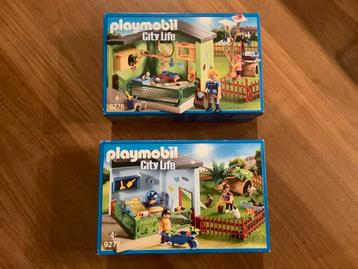2 Playmobil City Life Sets: Katten & Konijnenverblijf beschikbaar voor biedingen