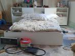 2 persoons bed, Huis en Inrichting, Slaapkamer | Bedden, Gebruikt, 140 cm, Wit, Hout