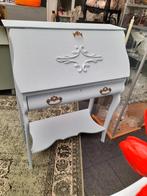 Brocante sectaire  bureau in licht blauw, Huis en Inrichting, Bureaus, Ophalen, Zo goed als nieuw