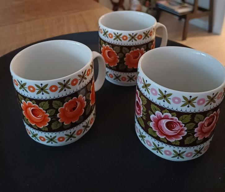 3 Vintage Bavaria Koffiemokken - Jaren 70, Huis en Inrichting, Keuken | Servies, Ophalen of Verzenden