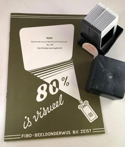 1978 - Een Kindje werd geboren - Kerstverhaal school dia-set, Diversen, Kerst, Zo goed als nieuw, Ophalen of Verzenden