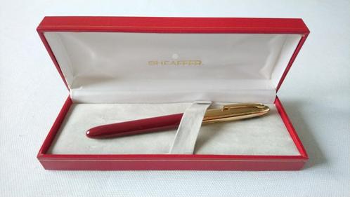 Sheaffer Crest Red Vulpen 18K/750 Two-Tone F-Nib, Verzamelen, Pennenverzamelingen, Nieuw, Vulpen, Sheaffer, Met doosje, Ophalen of Verzenden