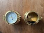 Vetus Scheepsbarometer - Barometer - Scheepsklop - Messing, Ophalen of Verzenden, Gebruikt, Barometer