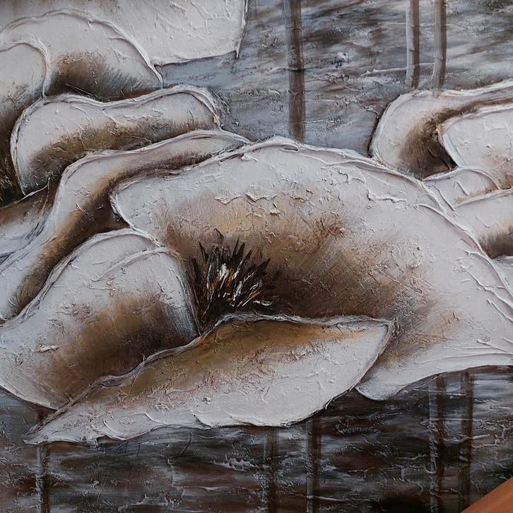 L.Paramount-tweeluik-olieverfschilderij met bloemen, Huis en Inrichting, Woonaccessoires | Schilderijen, Tekeningen en Foto's