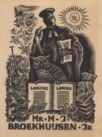 1254 Ex Libris Nederland : Thijs Mauve, 1942, Antiek en Kunst, Kunst | Etsen en Gravures, Verzenden