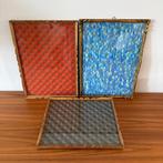 3 lijsten, fotolijsten, vintage, hout, brocante, netjes, Antiek en Kunst, Ophalen of Verzenden