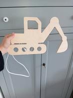 Wandlamp graafmachine, Huis en Inrichting, Lampen | Wandlampen, Ophalen, Zo goed als nieuw, Hout