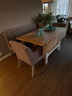 Complete eethoek, Huis en Inrichting, Tafels | Eettafels, Ophalen, Eikenhout, 50 tot 100 cm, Zo goed als nieuw