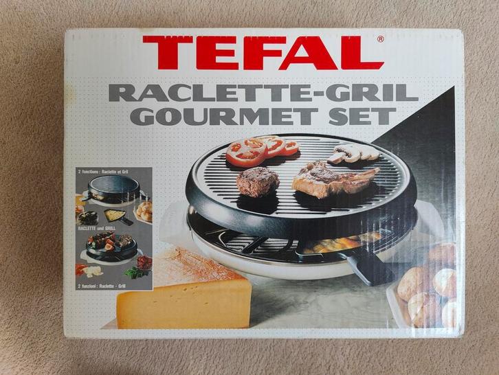 Tefal Gourmetset Raclette Grill - Netjes!, Witgoed en Apparatuur, Grillplaten, Gebruikt, Tafelgrill, Vaatwasmachinebestendig, Ophalen of Verzenden