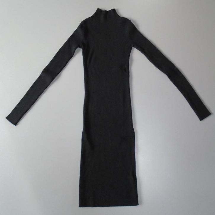 C&A zwarte jurk ribgebreid jurkje maat XS/34, Kleding | Dames, Jurken, Gedragen, Maat 34 (XS) of kleiner, Zwart, Verzenden