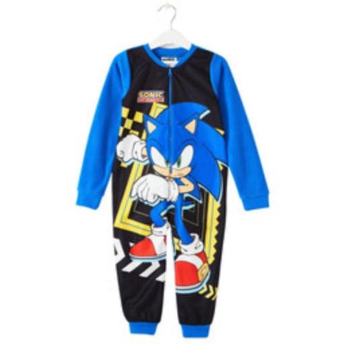 Sonic Onesie Fleece - Maat 98 - 104 - 110 - 116, Kinderen en Baby's, Kinderkleding | Maat 104, Nieuw, Jongen, Nacht- of Onderkleding