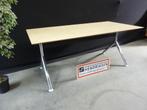Gaaf design bureau / tafel / werktafel 180x90cm chroom/hout, Gebruikt, Ophalen of Verzenden, Nb, Nb