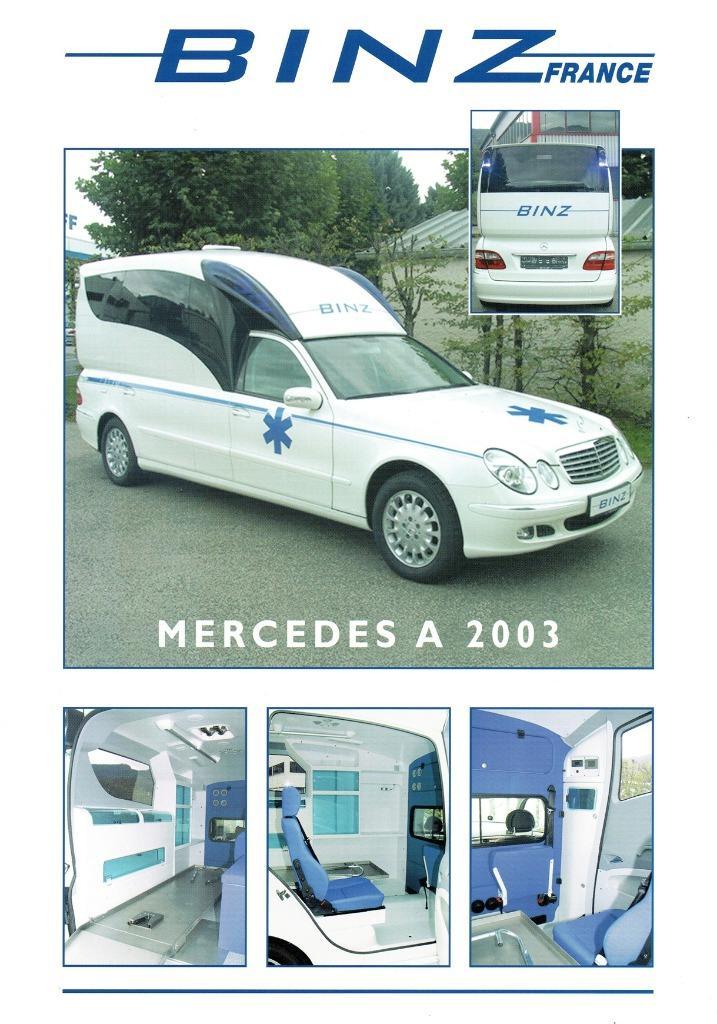 Folder Binz - Mercedes-Benz A 2003 Ambulance (ca.2006), Boeken, Auto's | Folders en Tijdschriften, Gelezen, Mercedes, Verzenden