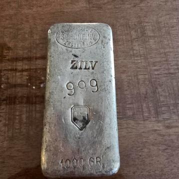 Schöne Zilv 1kg Zilverbaar - Amsterdam beschikbaar voor biedingen